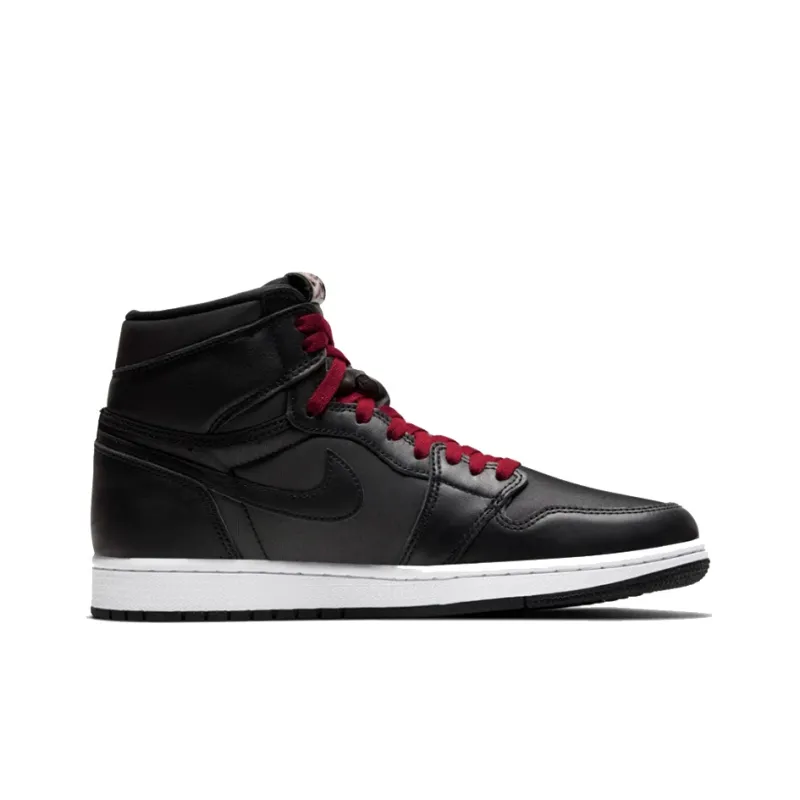 Jordan 1 Retro High Black Satin Gym Red Black GS-3