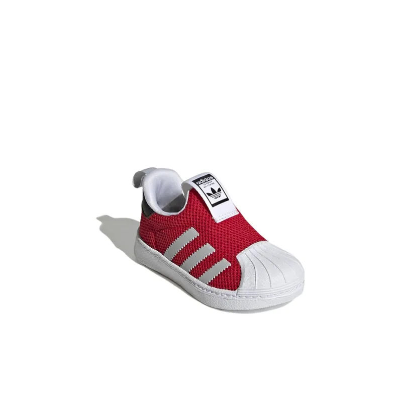 Adidas Originals SUPERSTAR 360 Wear-resistant And Lightweight Low-Top Skateboard Shoes Red Infant And Toddler-2