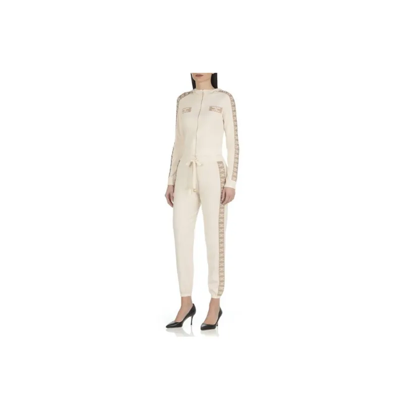 Elisabetta Franchi SS22 Sports Pants Women's Beige-3