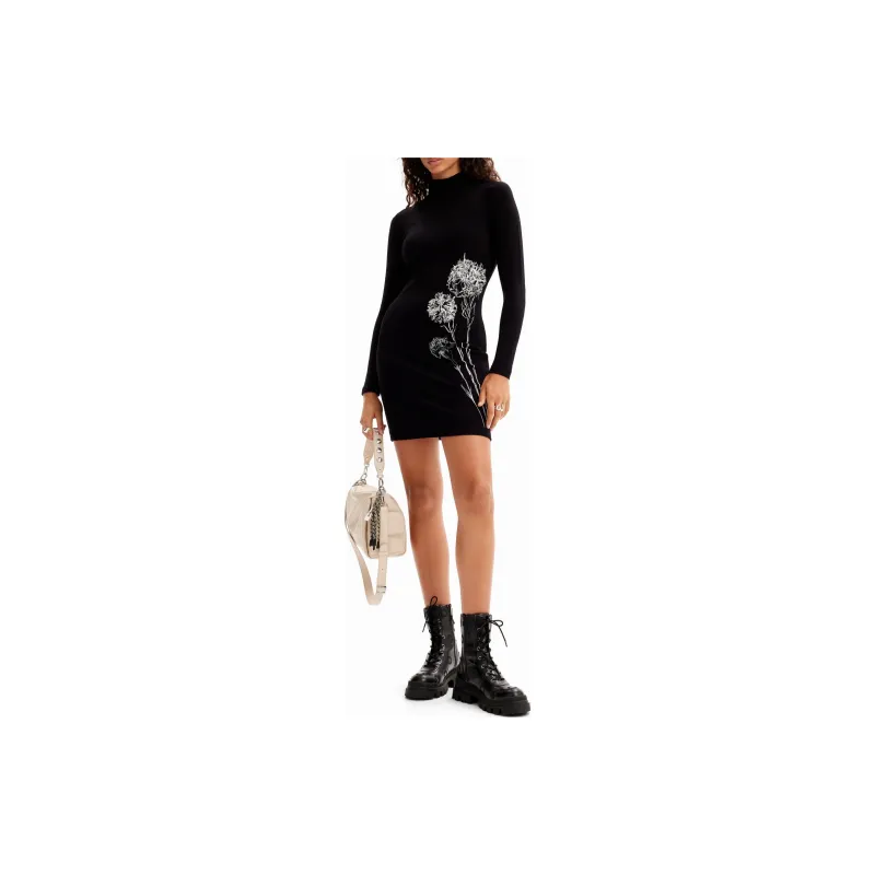 Desigual Long Sleeved Dress Women's Black-1