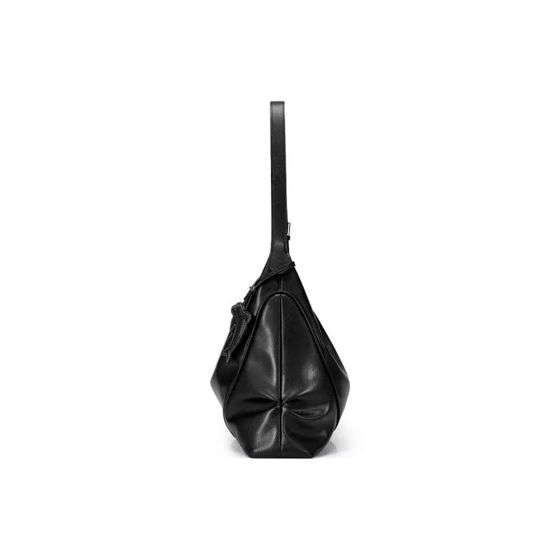 JUST STAR Artificial Leather Shoulder Bag, Crossbody Bag, Handbag Medium Size Women's Black White Brown-7