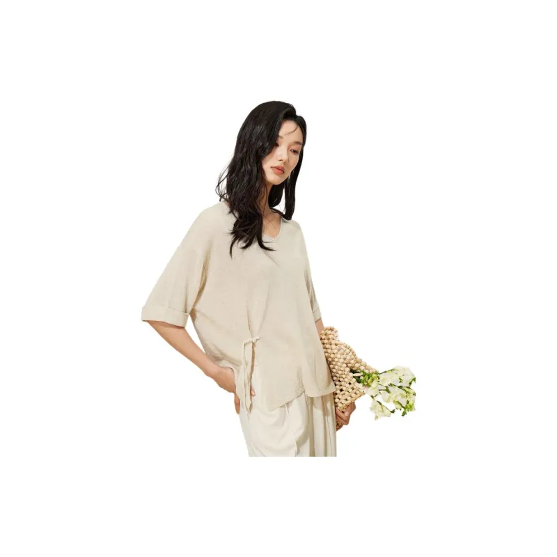 Fragment T-Shirts Women's Khaki-3