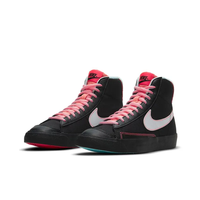 Nike Blazer Mid 77 GS Black Atomic Pink-2