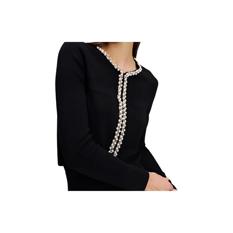 KARL LAGERFELD / Karl Lagerfeld Jeans Essential Pearl embellished Cardigan-6
