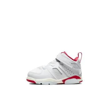 Jordan FLTCLB '91 Anti-Slip Wear-Resistant Mid-Top Vintage Basketball Shoes White Red Infant And Toddler