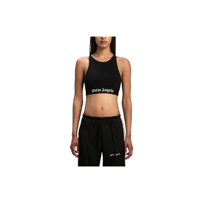 PALM ANGELS Logo Underband Cropped Top-1