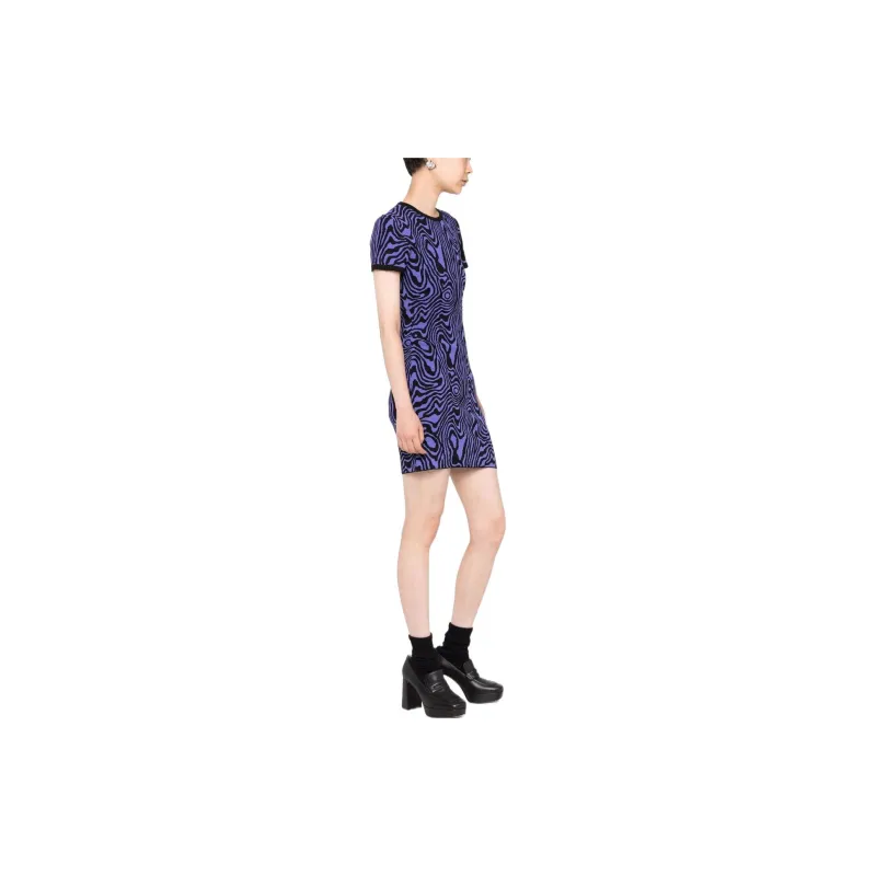 MOSCHINO Swirl pattern Knitted Minidress-3