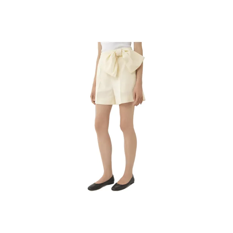 Chloé Bow Detailed High Rise Shorts-3