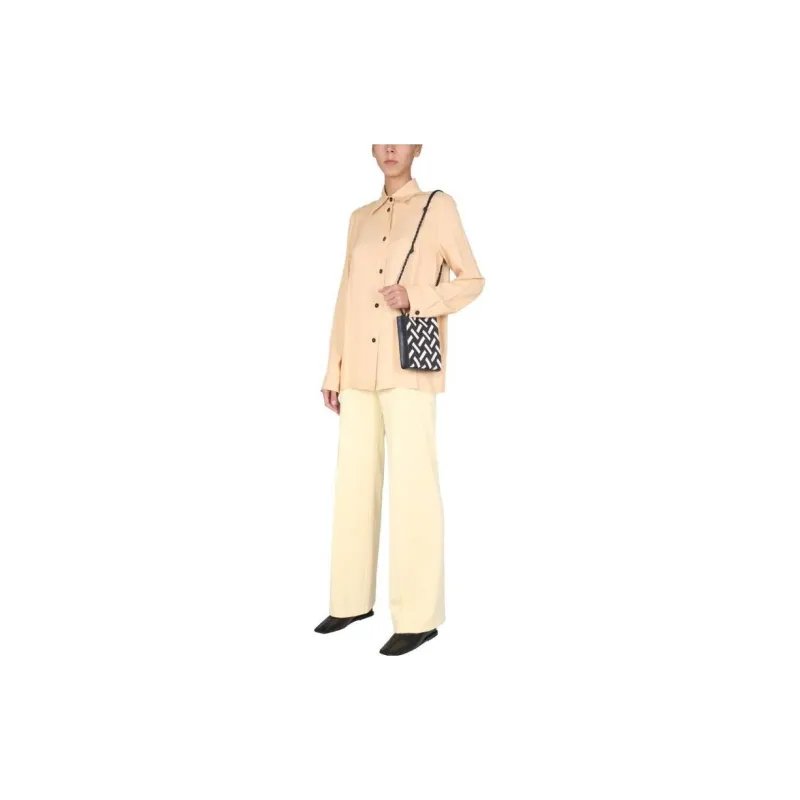 JIL SANDER Pointed Collar Button Up Shirt-2