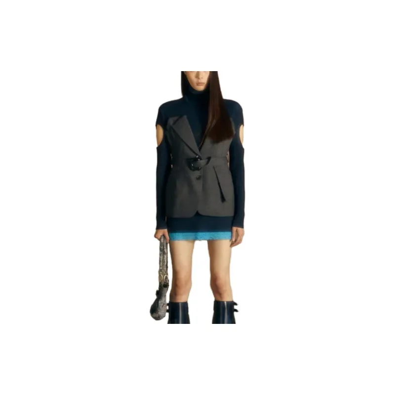 ANDERSSON BELL Long Sleeved Dresses Women's Charcoal Gray-3