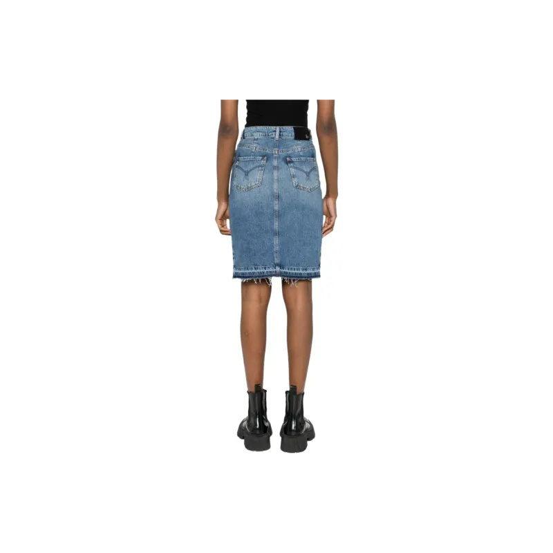 Patrizia Pepe Distressed Denim Skirt-2