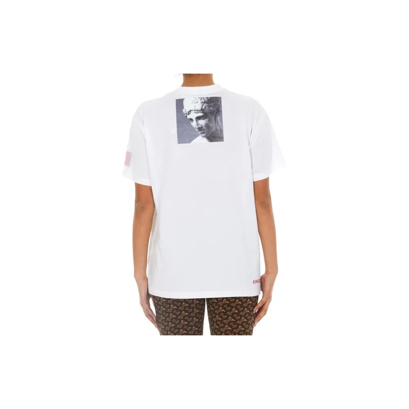 Burberry Women's Montage Print Cotton Short-Sleeve T-shirt White-2