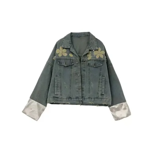 STARFEI Denim Jackets Women's Blue