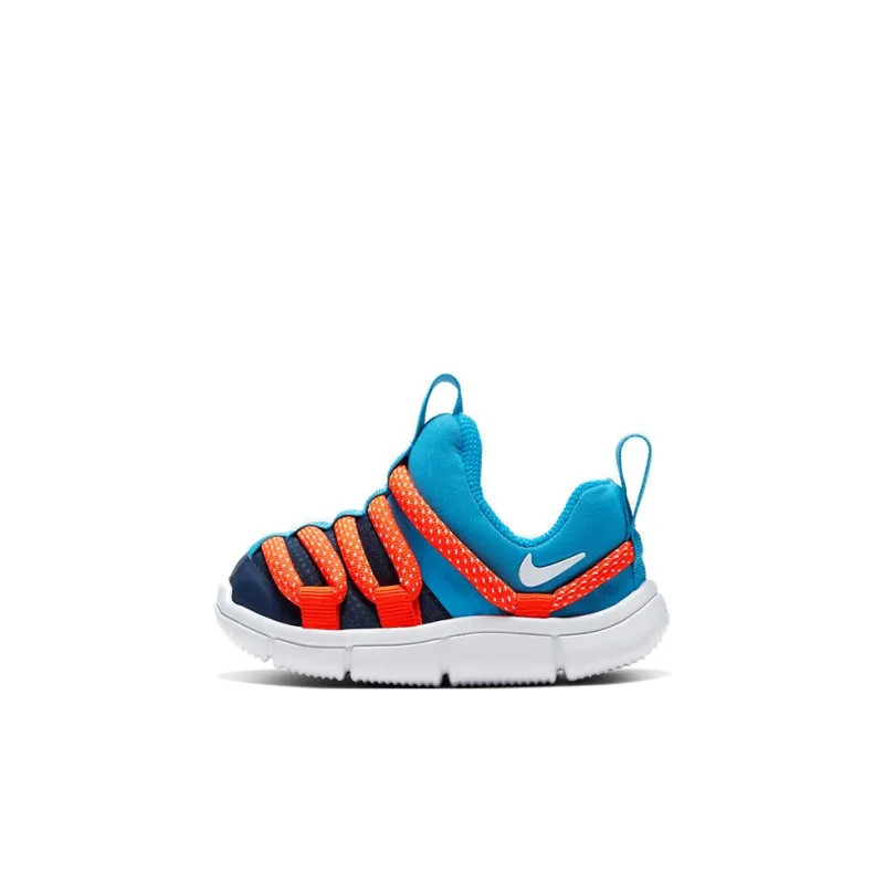 Nike Novice Anti-Slip Wear-Resistant Low-Top Sports Casual Shoes Blue Orange TD Infant And Toddler-0