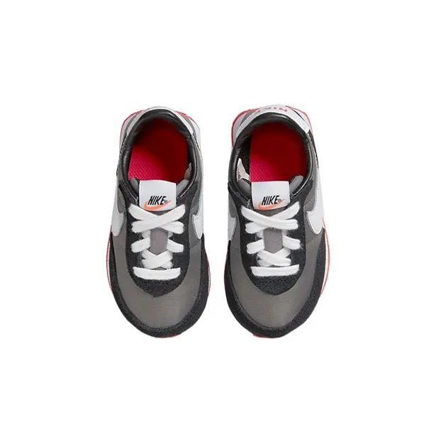 Nike Waffle Trainer 2 Cushioning Anti-Slip And Wear-Resistant Low-Top Sports Casual Shoes Black Gray Infant And Toddler-3