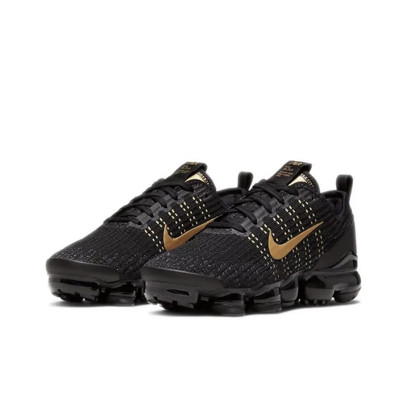 Nike Air VaporMax Flyknit 3 Black Metallic Gold GS-2