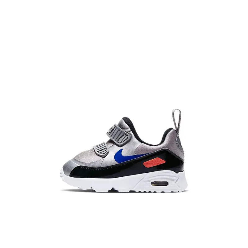Nike Air Max Tiny 90 Shock Absorbers Low Top Running Shoes Metallic Silver Infant And Toddler-0