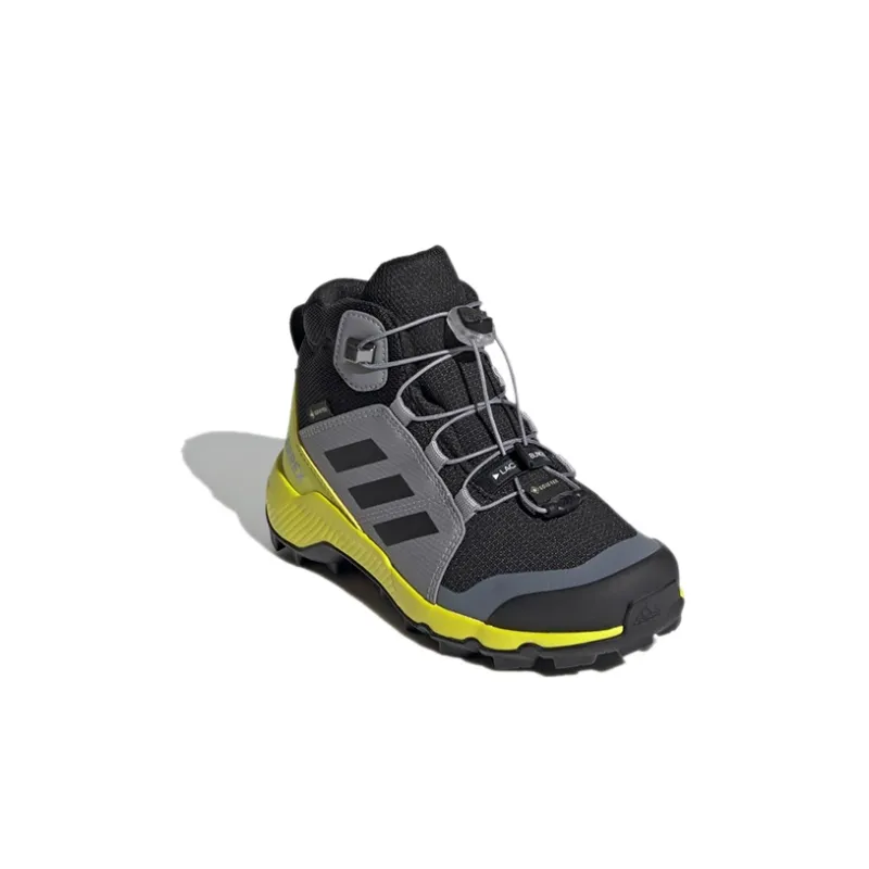 Adidas Terrex Mid GTX Hiking K Wear Resistant High Top Kids' Outdoor Shoes Black Gray Color Kids'-2