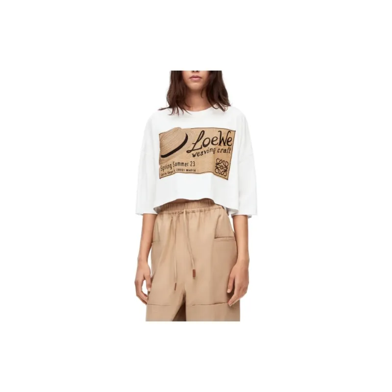 LOEWE Crop Tops Women's White-2