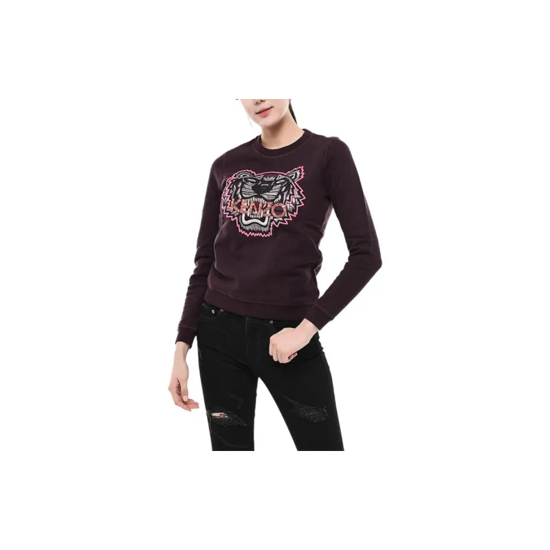 KENZO Sweatshirt Women's Burgundy-1
