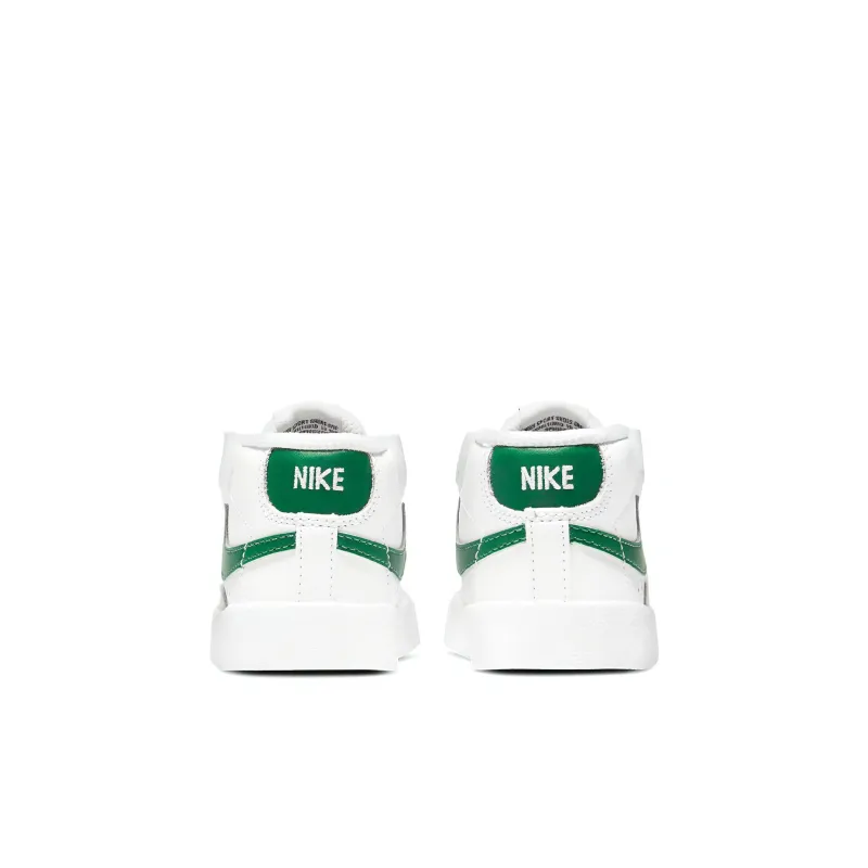 Nike Blazer 77 Abrasion Resistant Mid Top Skateboard Shoes White Green Infant And Toddler-4