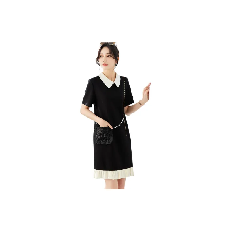 TERRE BLEUE SS24 Short Sleeved Dresses Women's Black-3