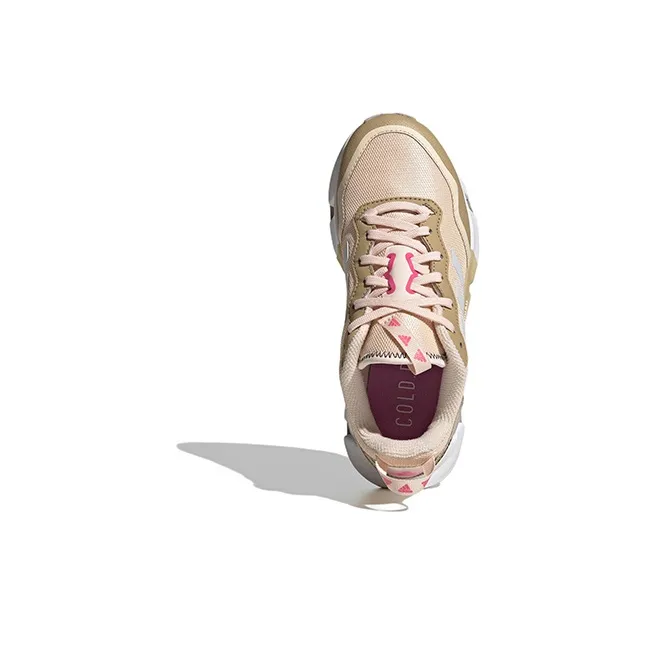 Adidas Climawarm 1.0 Anti Slip Wear Resistant Low Top Kids' Running Shoes Beige Gold Teenagers-4