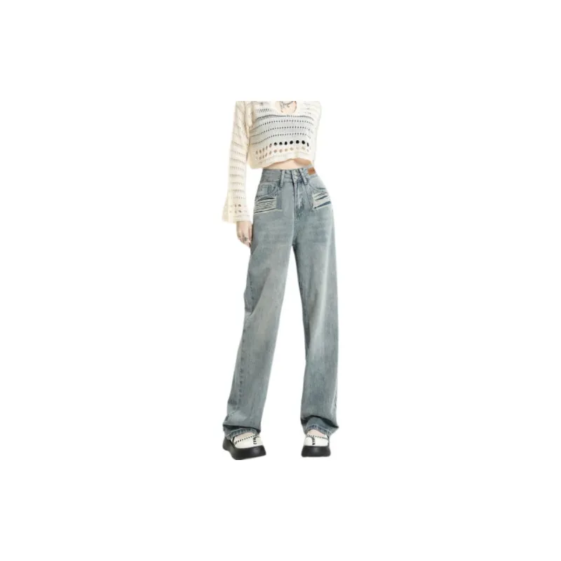 Weixi Jeans Women's Cool Tea Blue-4