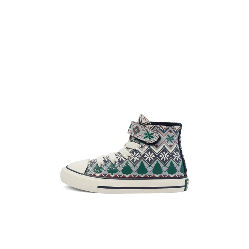 Converse Chuck Taylor All Star High Top Anti Slip Wear Resistant High Top Toddler Shoes Gray Green Infant And Toddler-0
