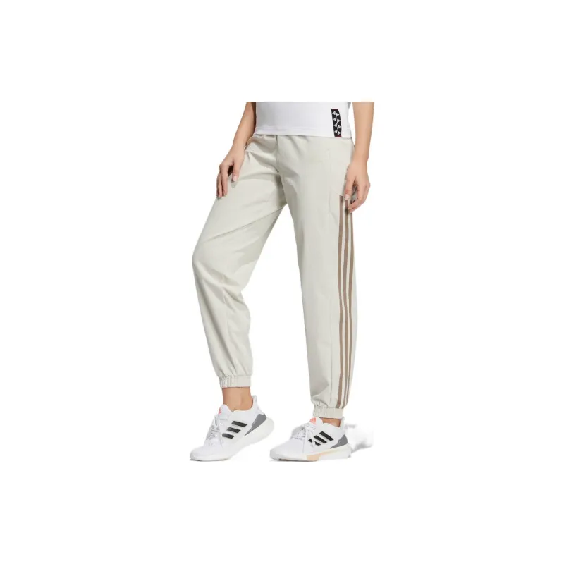 Adidas Knitted Sweatpants Women's Pink White-1