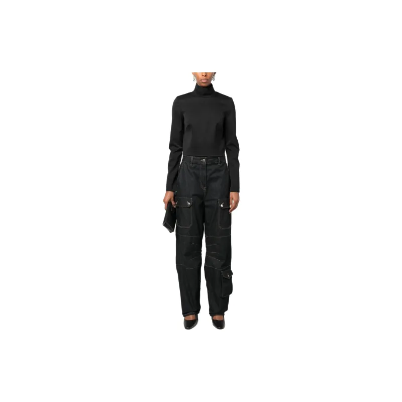 MM6 Maison Margiela Cropped High Neck Blouse-1