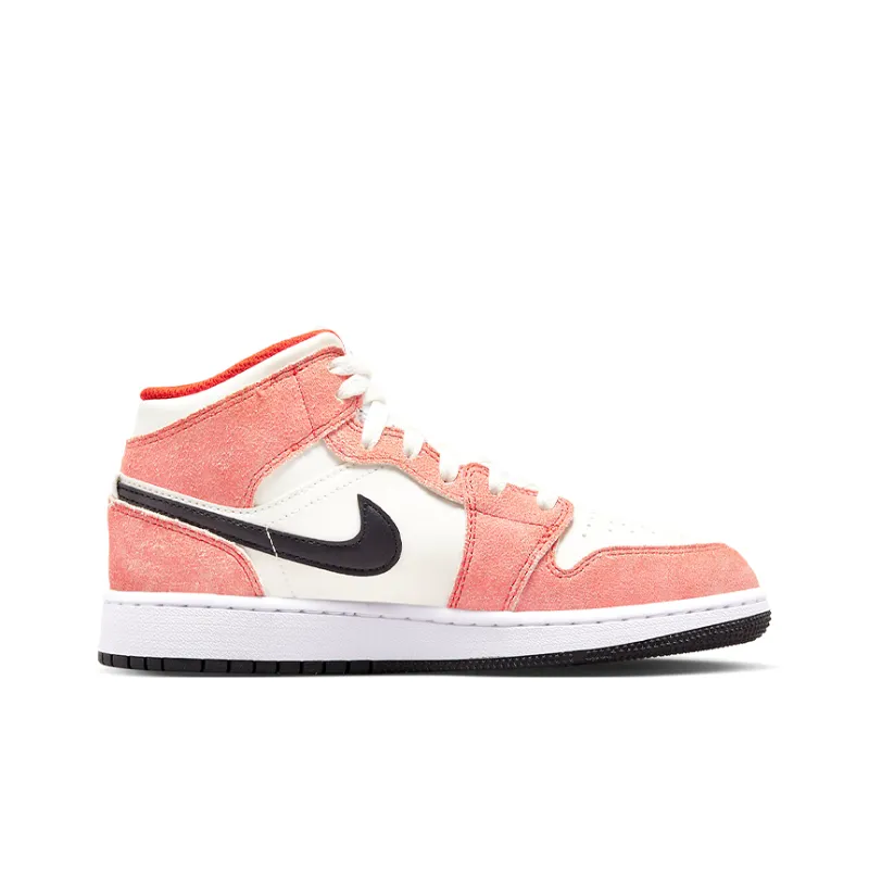 Jordan 1 Mid SE Orange Suede GS-3