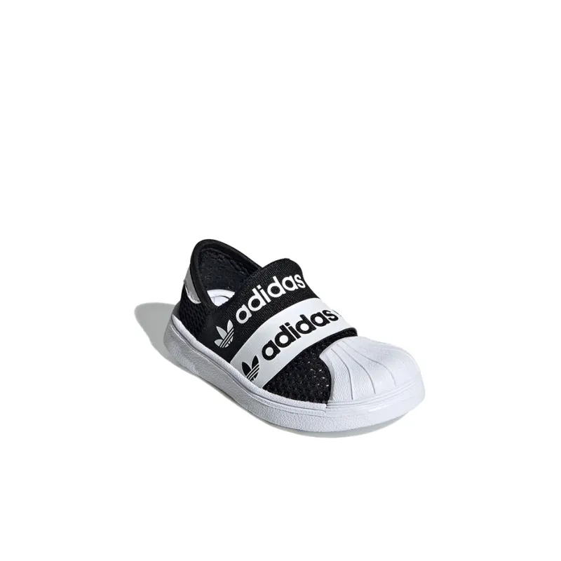 Adidas Originals Abrasion Resistant Low Top Skateboard Shoes Black White Infant And Toddler-2
