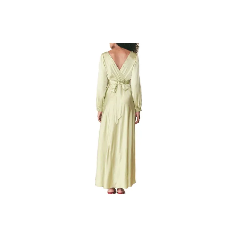 DOEN Long-Sleeved Dresses Women's Pistachio Green-3