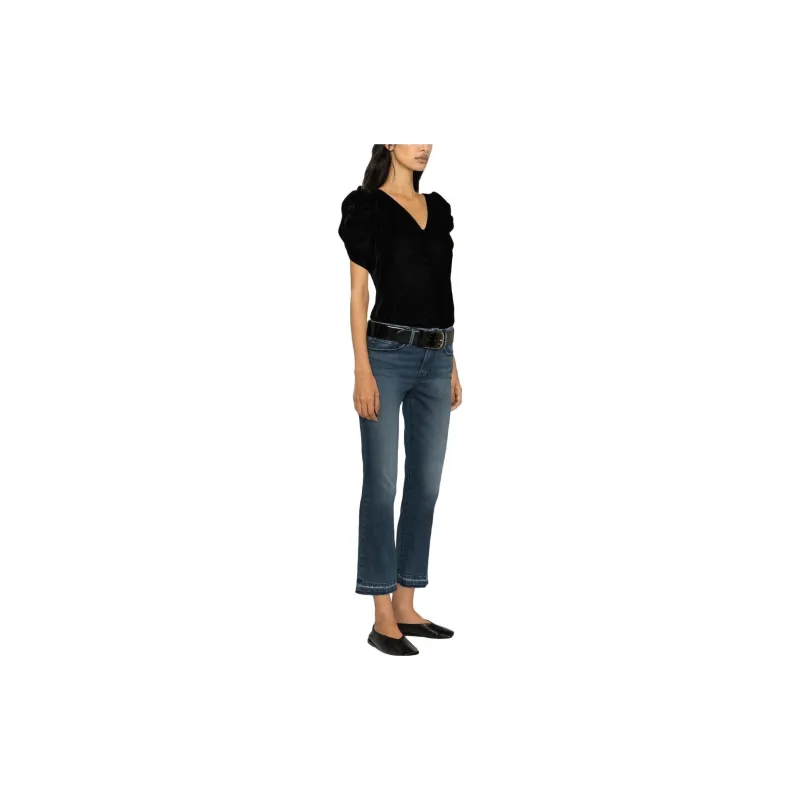 FRAME Quincy High Waisted Flared Jeans-3