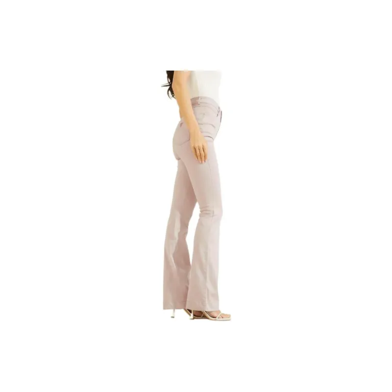 GUESS Satin Pop '70s Flared Jeans Jeans Women's Pink-3