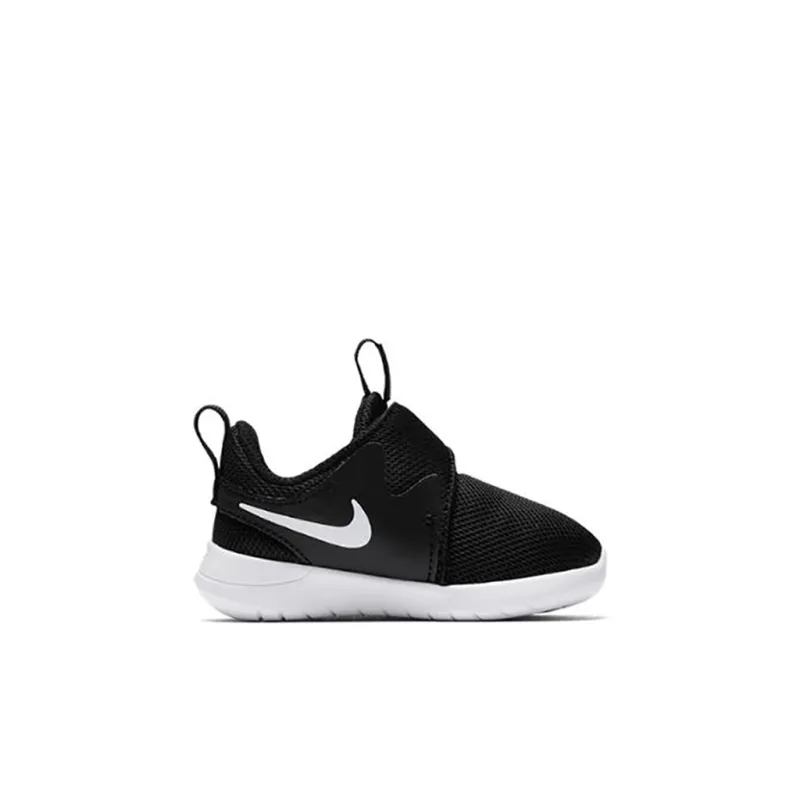 Nike Tessen Anti Slip Wear Resistant Low Top Running Shoes Black White Infant And Toddler-1