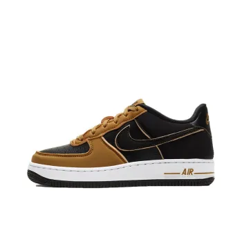 Nike Air Force 1 Low Black Pink Barely Volt 'Black Yellow Orange' GS