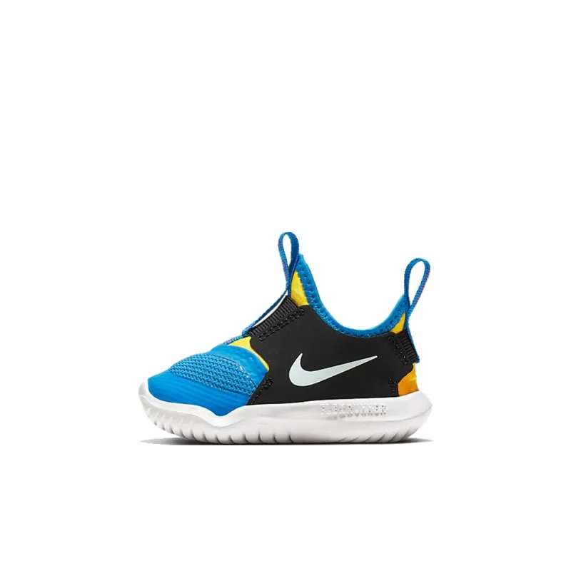 Nike Flex Runner Abrasion Resistant Breathable Low Top Running Shoes Black Blue Infant And Toddler-0