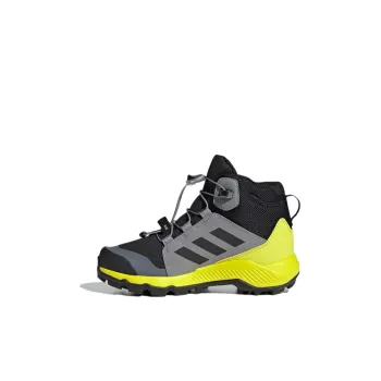 Adidas Terrex Mid GTX Hiking K Wear Resistant High Top Kids' Outdoor Shoes Black Gray Color Kids'