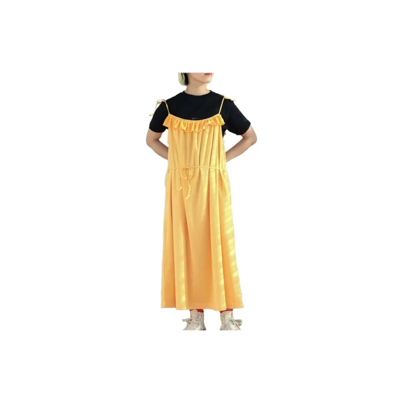 Beams Slip Dresses Women's Yellow-3