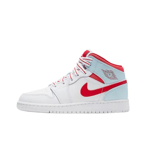 Jordan 1 Mid White Topaz Mist GS