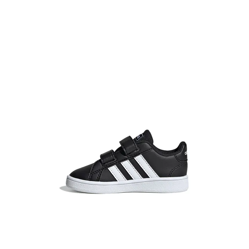Adidas Neo GRAND COURT Low Top Skateboard Shoes Black White Infant And Toddler-0