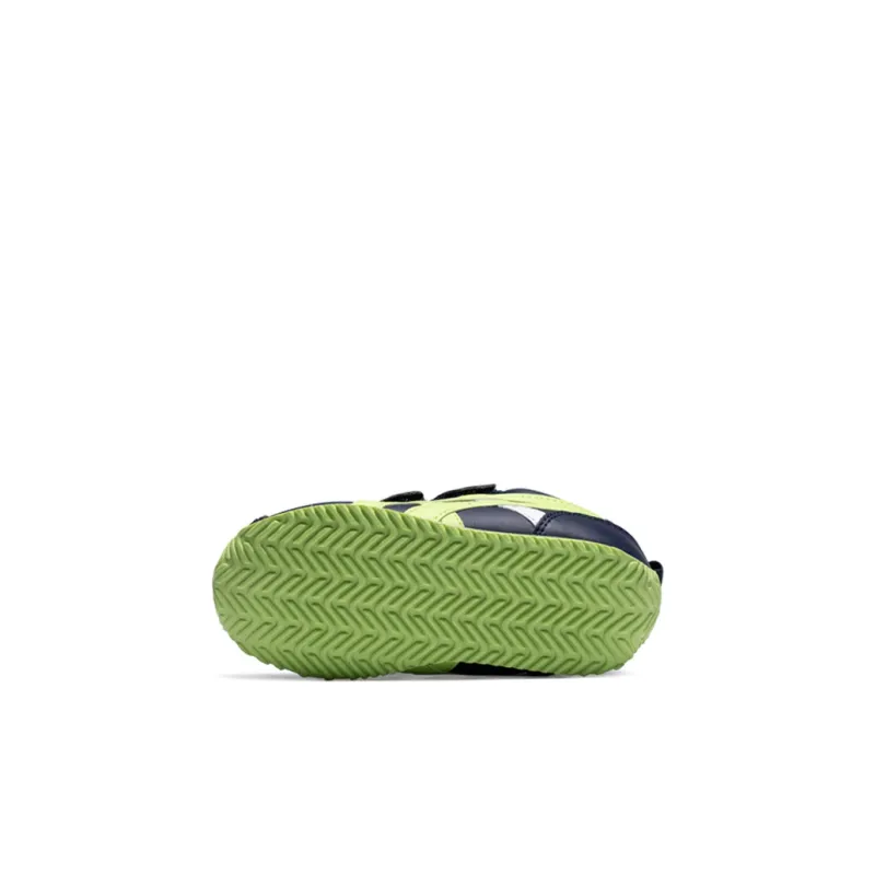Asics Corsair Mini Baby SL Anti Slip Wear Resistant Low Top Running Shoes Navy Blue Green Infant And Toddler-4