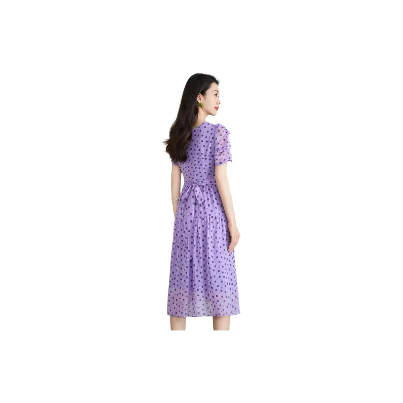 Mylan Short Sleeved Dresses Women's Purple-2