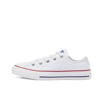 Converse Chuck Taylor All Star Anti Slip Anti Kick Low Top Kids' Skateboarding Shoes Print White Teenagers