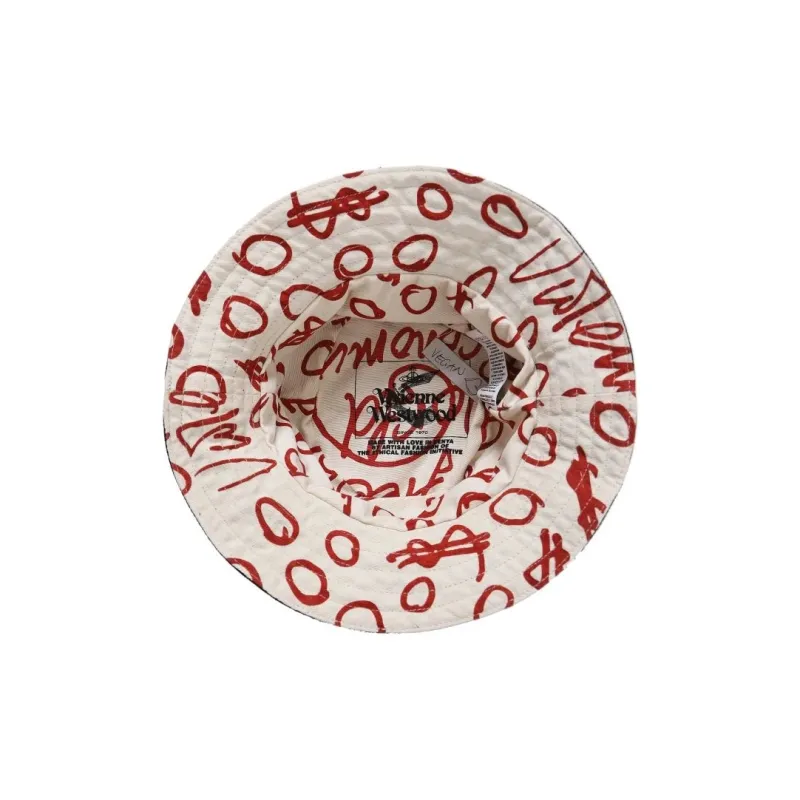 Vivienne Westwood Logo print Reversible Bucket Hat-4