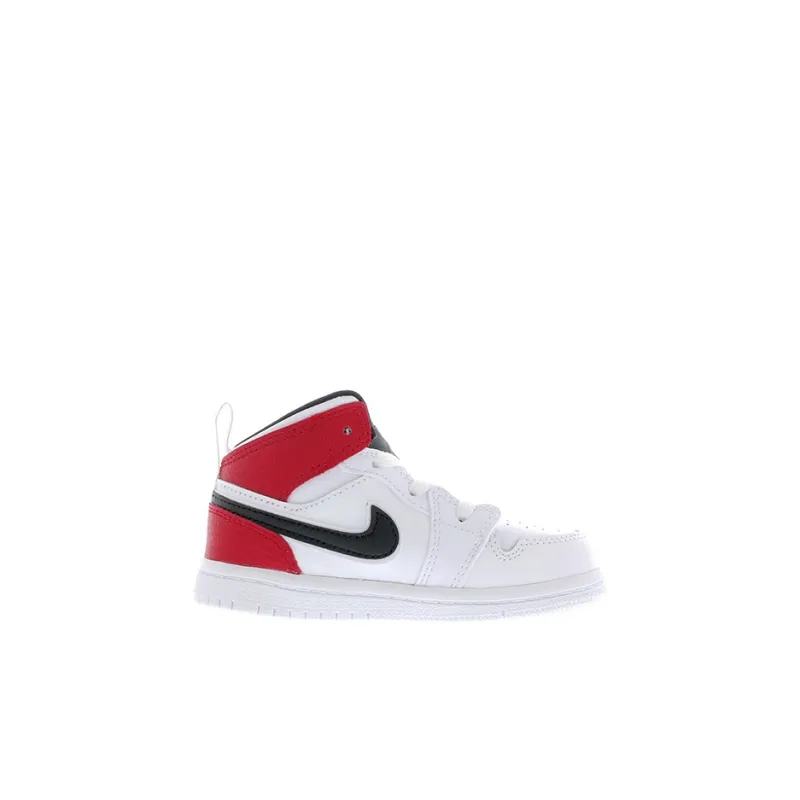 Jordan 1 Mid White Black Gym Red TD-1