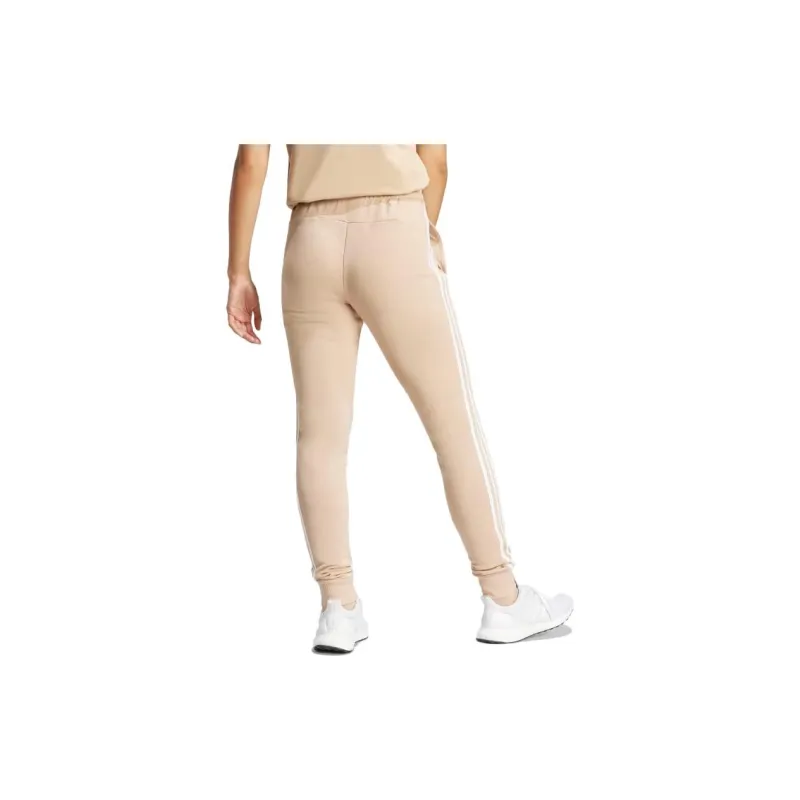 Adidas Essentials 3-Stripes French Terry Cuffed Pants Knitted Sports Pants Women's Khaki-4