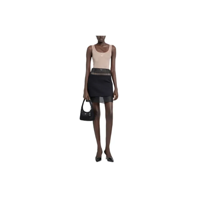 PRADA Logo Detailed Sleeveless Top-2